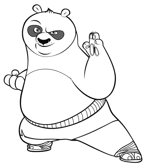 500x572 Kung Fu Panda Coloring Pages