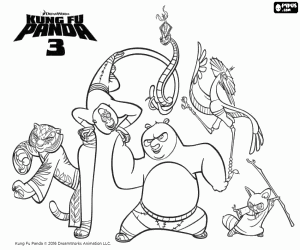 300x250 Kung Fu Panda Coloring Pages Printable Games