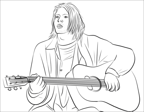 480x374 Kurt Cobain Coloring Page Free Printable Coloring Pages