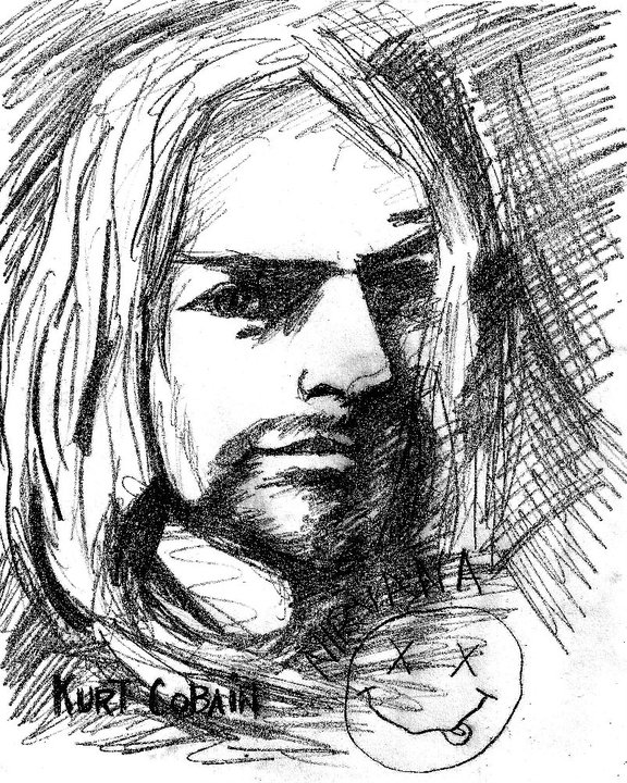 576x720 Simple Sketch Kurt Cobain By Hylheixz17