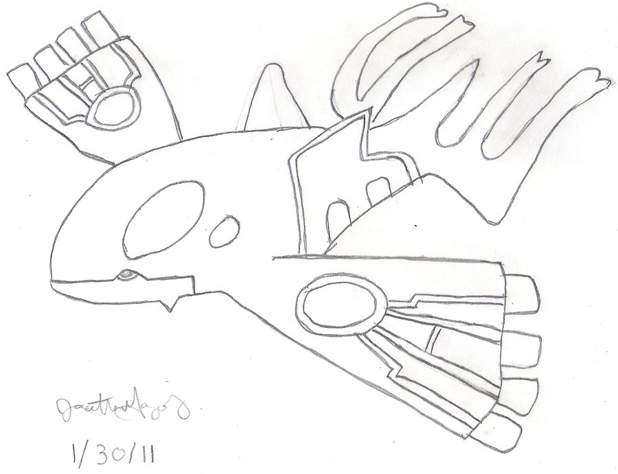 900x691 Kyogre Drawing By Auraknight95