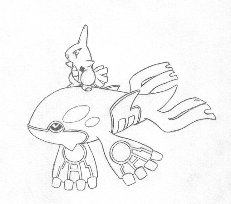 740x654 Little Kyogre surfin Larvitar By Sunnyfish