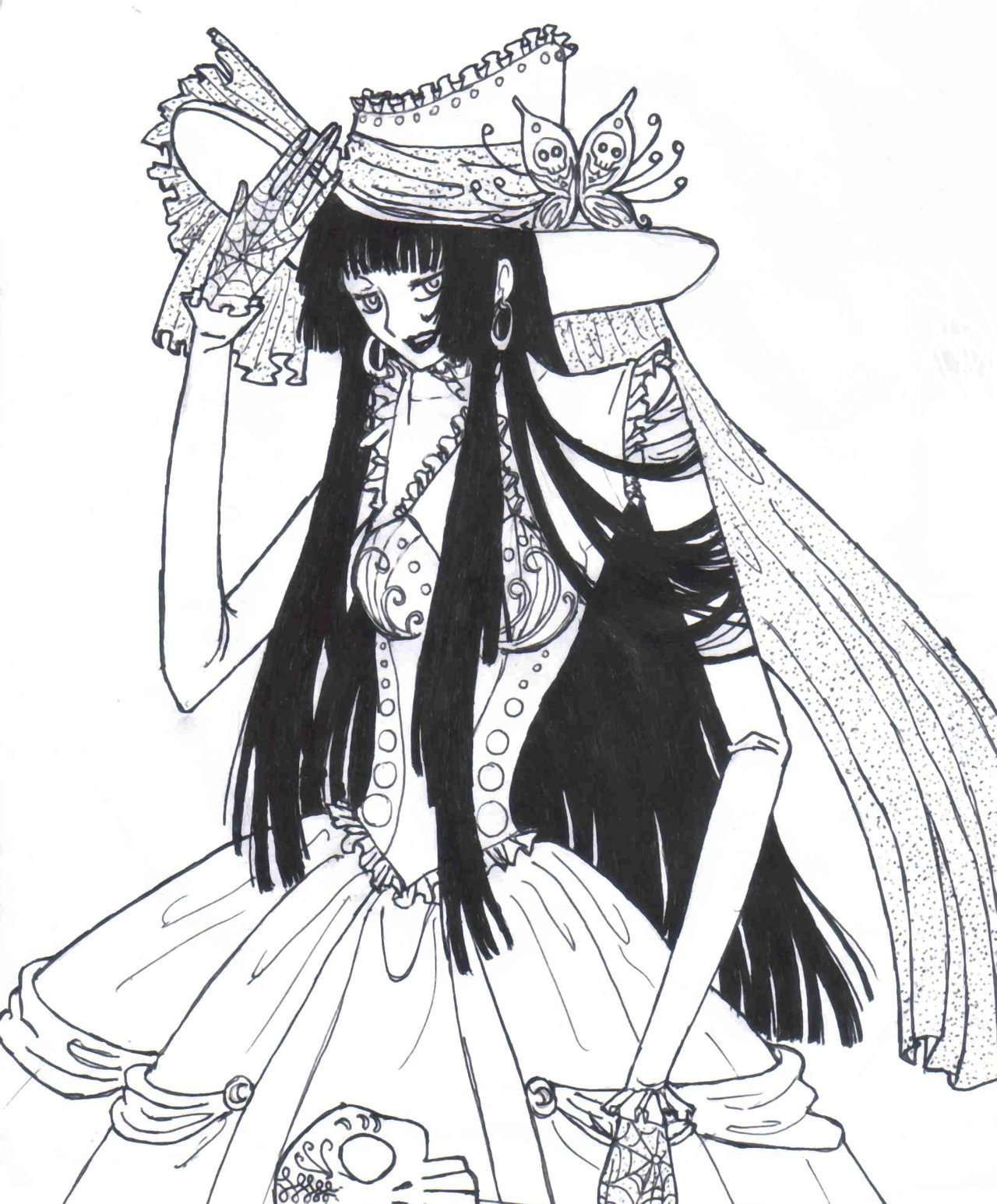 1280x1546 Yuuko Ichihara La Catrina By Shadow7zerudahime