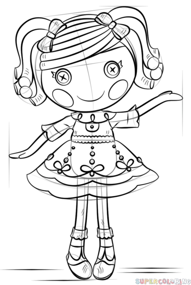 385x575 How To Draw Lalaloopsy Doll Step By Step Drawing Tutorials