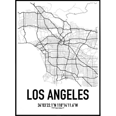 458x458 Los Angeles Map Poster. Find Your Posters