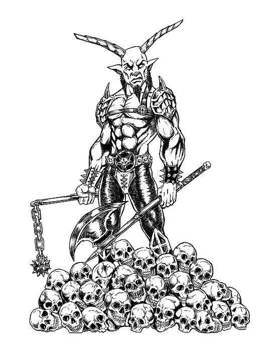 556x700 Mountain Of Skulls White Drawing By Alaric Barca