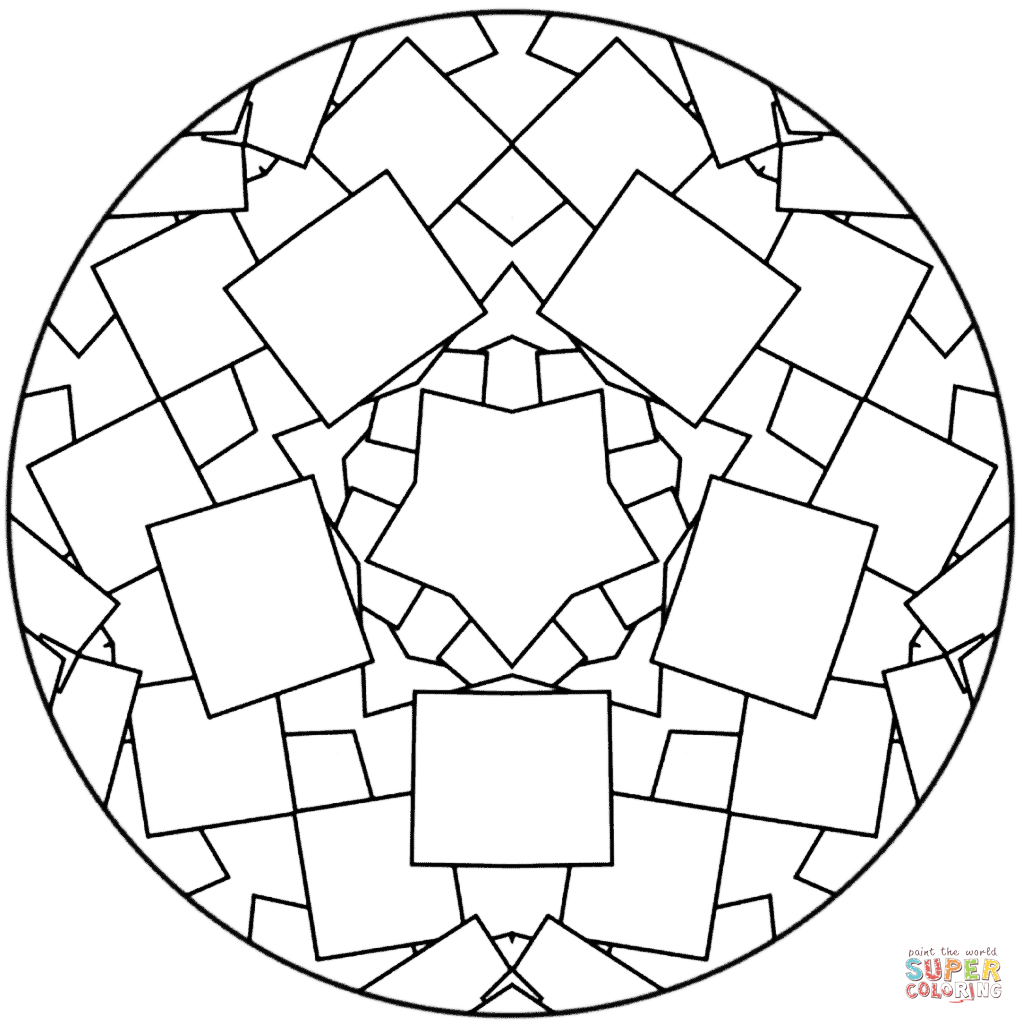 1024x1024 Simple Mandala Coloring Pages To Beatiful In Tiny Draw Image