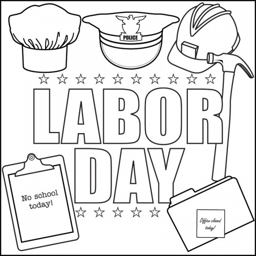 500x500 Labor Day Coloring Pages