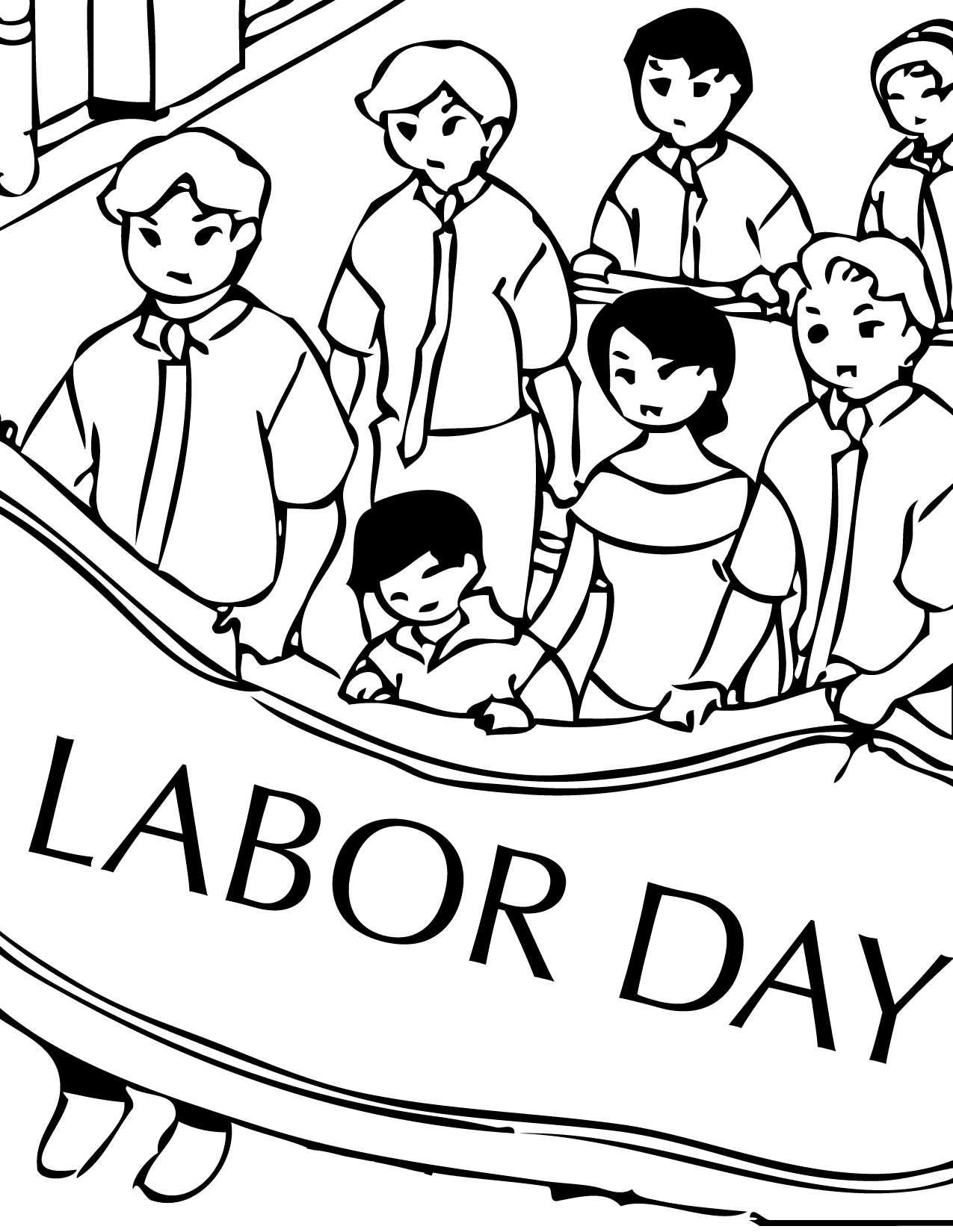 1275x1650 Labor Day Coloring Pages Print This Page American Holidays