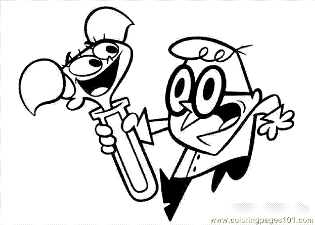 650x464 Dexters Laboratory Coloring Page 01 Coloring Page