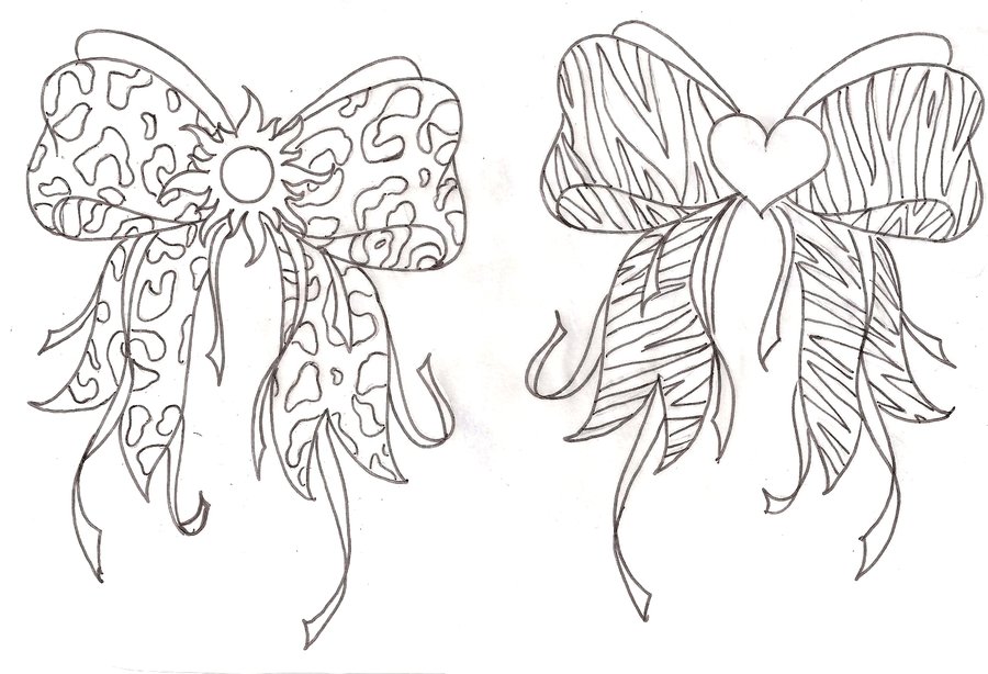 900x614 2 Simple Bow Tattoo Designs And Idea