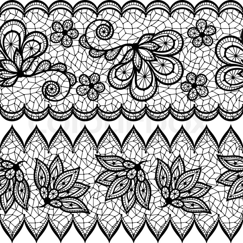 800x800 Old Lace Seamless Pattern, Ornamental Border. Vector Texture