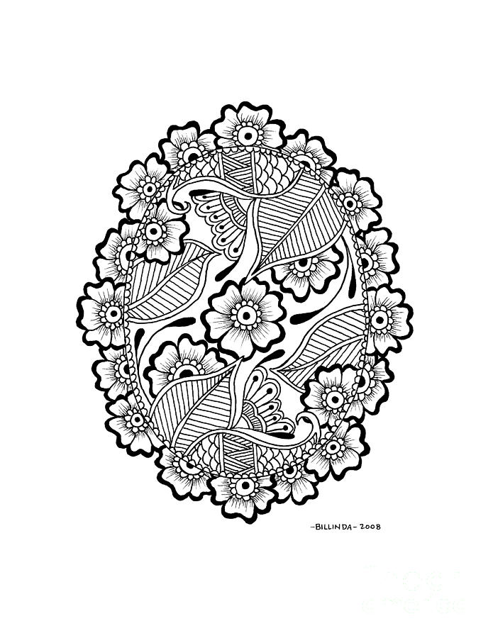 695x900 Oval Lace Drawing By Billinda Brandli Devillez