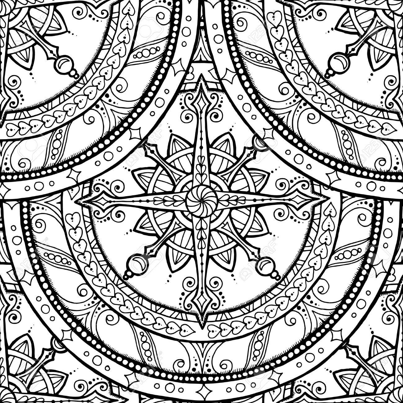 1300x1300 Seamless Christmas Background. Winter Pattern With Lace Snowflake