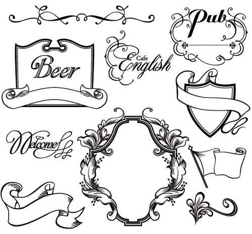 500x463 Lace, Corner, Line Drawing, Black And White, And Material Download