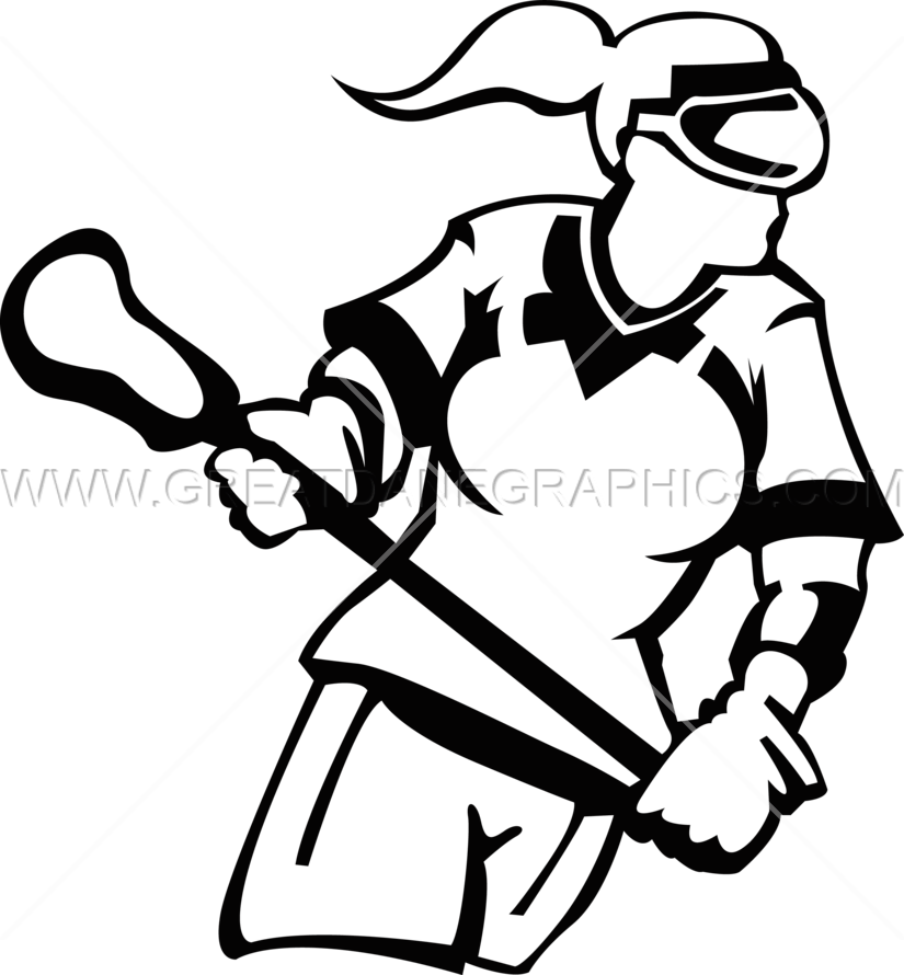 825x890 Female Lacrosse Player Production Ready Artwork For T Shirt Printing