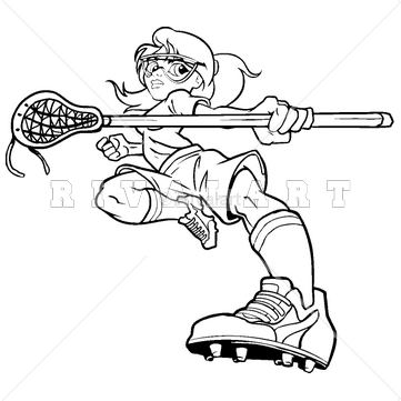 361x361 Sports Clipart Image Of A Womens Lacrosse Player Lacrosse Clip