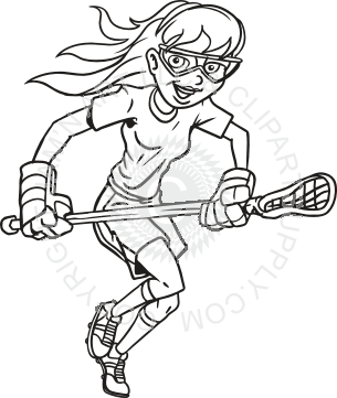 305x361 Lacrosse Player Running