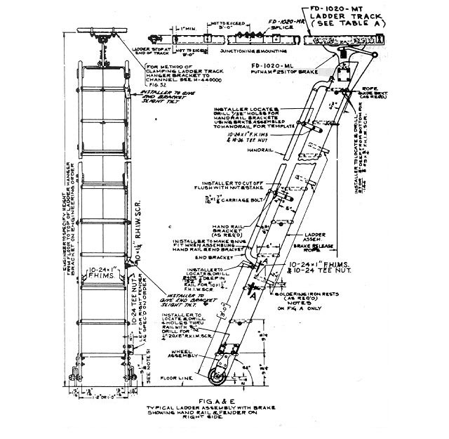 640x625 Vintage Library Ladder