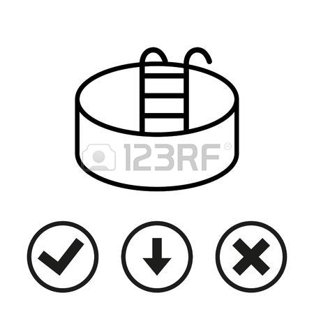 450x450 Pool With Stairs Icon Vector Illustration Design Ilustraciones