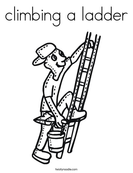 468x605 Climbing A Ladder Coloring Page