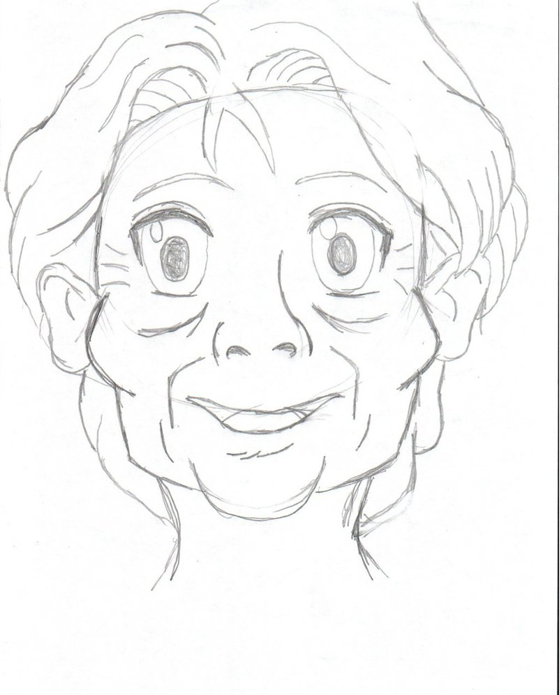 801x997 Drawing Of Old Lady Old Ladyspicytaco1