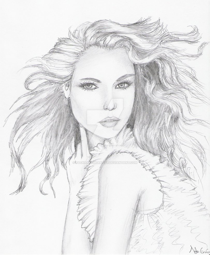 811x984 Drawing Of A Lady By Packrattheartist