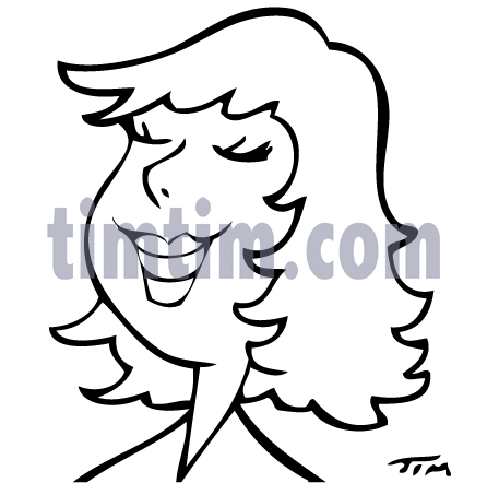 446x442 Free Drawing Of Lady Bw From The Category People
