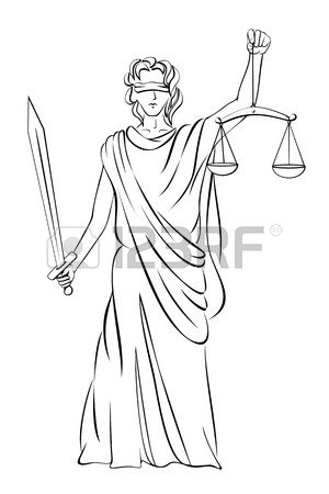 300x450 Vector Illustration Of Lady Justice Royalty Free Cliparts, Vectors