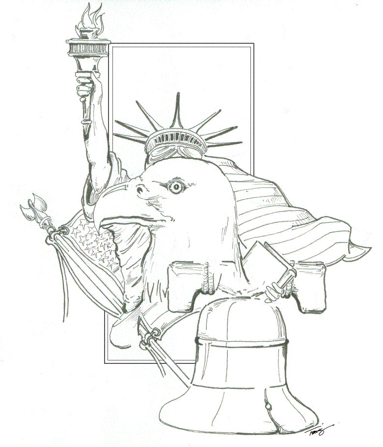 780x909 Liberty Bell, Statue, Flag Usa By Angelfire7508