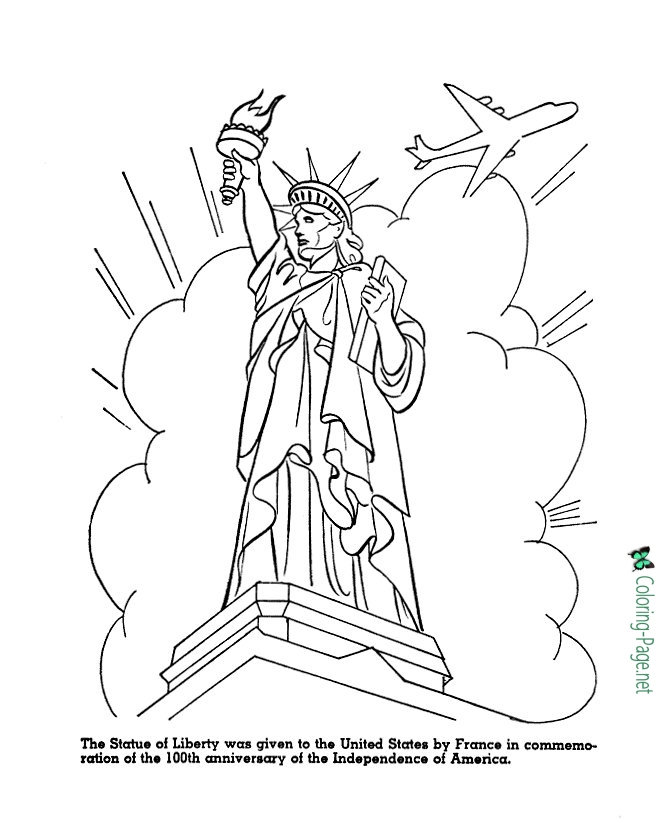 670x820 Statue Of Liberty Coloring Pages