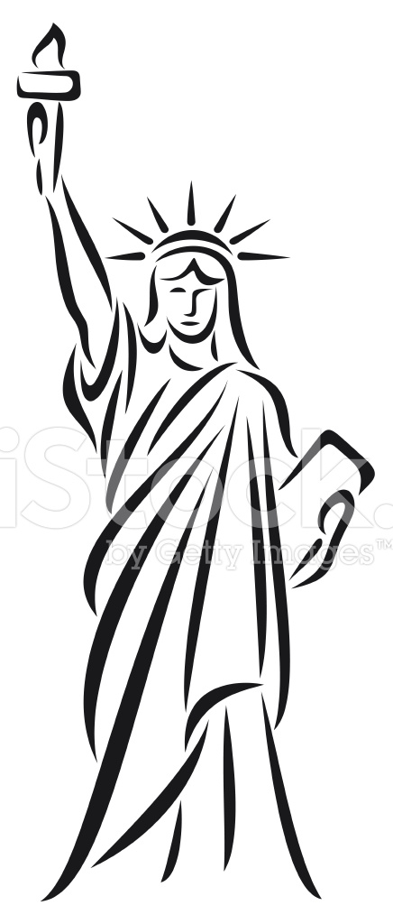 436x1024 Statue Of Liberty Stock Vector