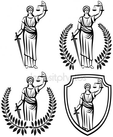 371x450 Lady Justice Holding Scales And Sword Stock Vector Tinkerfrost
