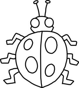 270x300 Ladybug Outline Clip Art