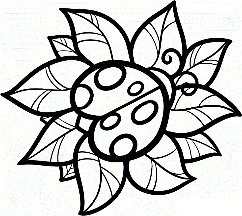 977x869 Cute Ladybug Coloring Pages