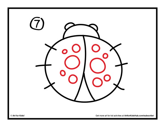 580x448 Best Photos Of How To Draw A Ladybug Step By Step