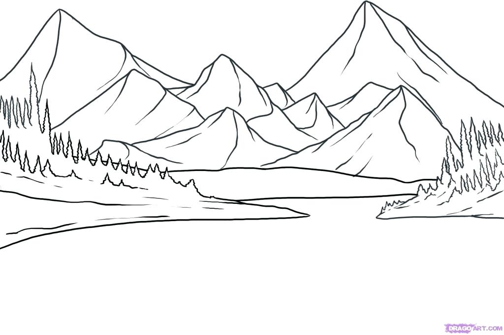 1024x682 Landscape Simple Drawing Landscape Simple Drawing How To Draw