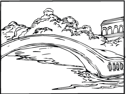 480x360 Bridge On The Lake Coloring Page Free Printable Coloring Pages