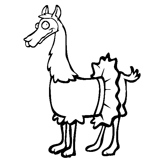 554x565 Llama Coloring