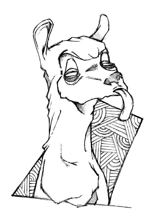 588x841 The Rainbow Lama By Smoking Blue