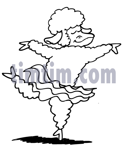 429x501 Free Drawing Of Ballet Lamb Bw From The Category Dance