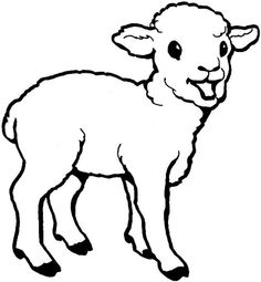 236x255 Sheep Outline Drawing Coloring Page