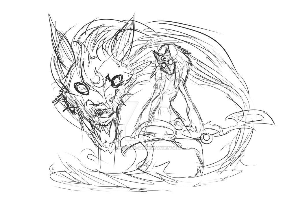 1024x724 The Lamb And The Wolf Quick Sketch By Neptune San