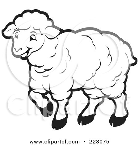 450x470 Classy Design Sheep Outline Royalty Free Rf Clipart Illustration