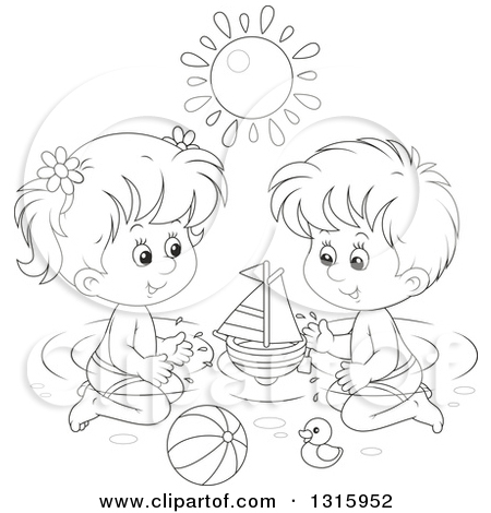 450x470 Beach Clipart Outline