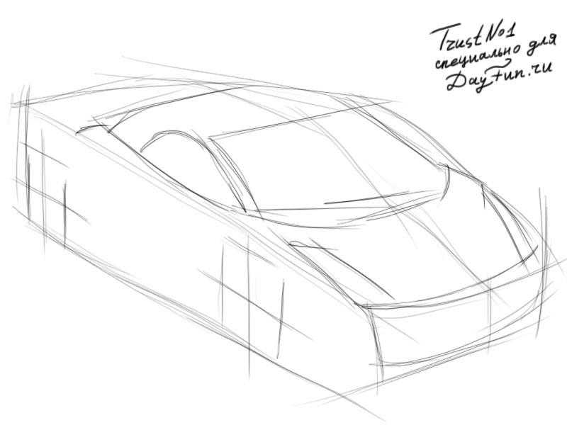 800x600 How To Draw Lamborghini Step By Step