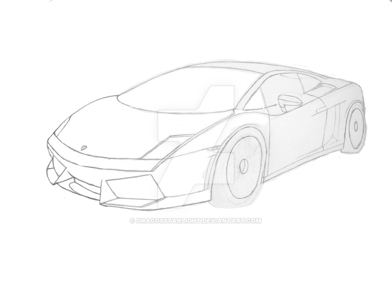 800x600 Lamborghini Sketch By Dracosstarlight
