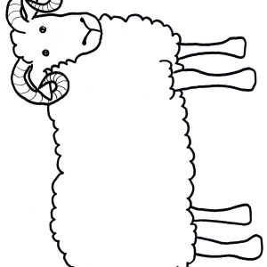 300x300 Sheep Outline Drawing Coloring Page Sheep Cartoon Images Funny