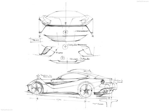 474x355 Ferrari F12 Berlinetta Sketches From Netcarshow Sketch