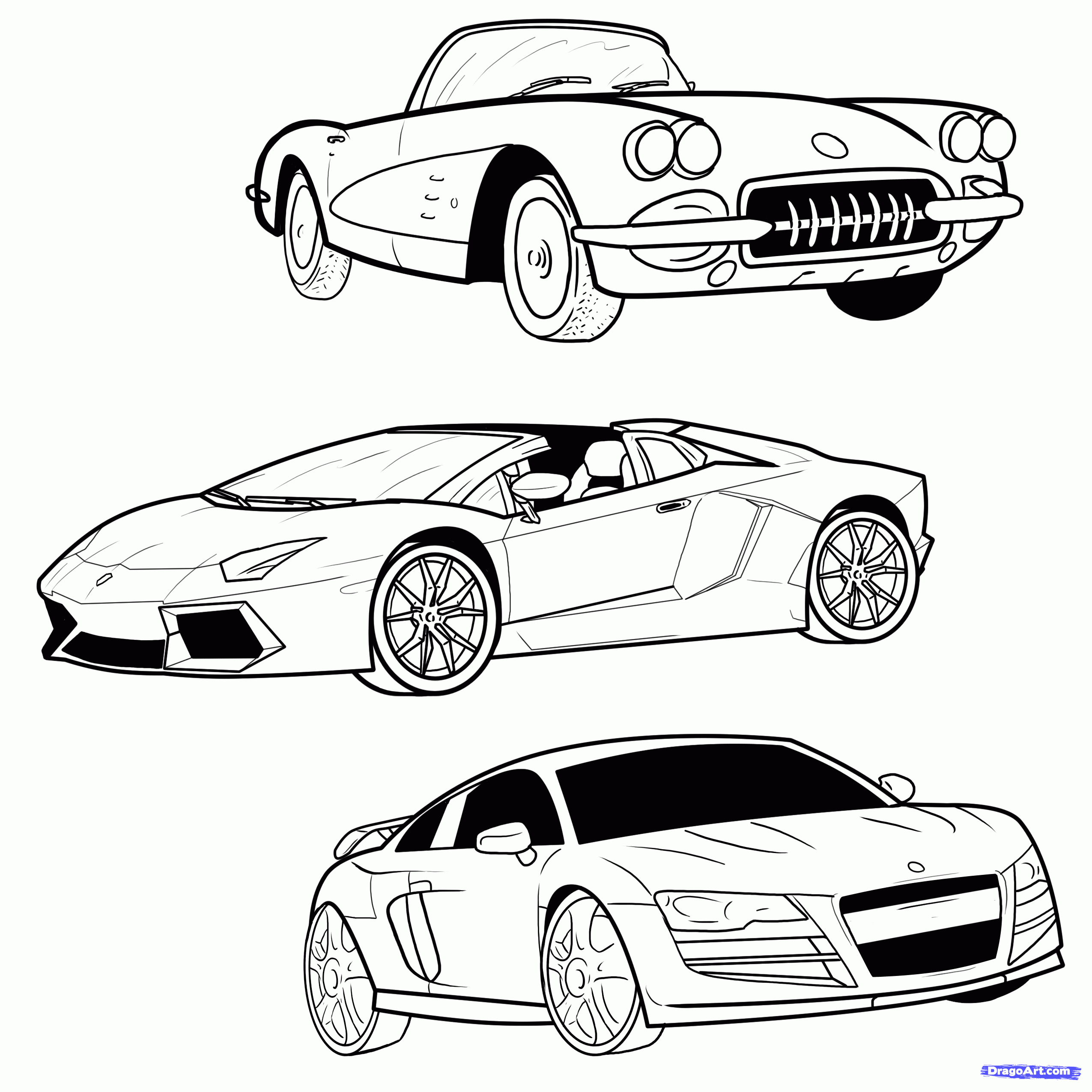 2550x2550 Drawn Lamborghini Sportscar